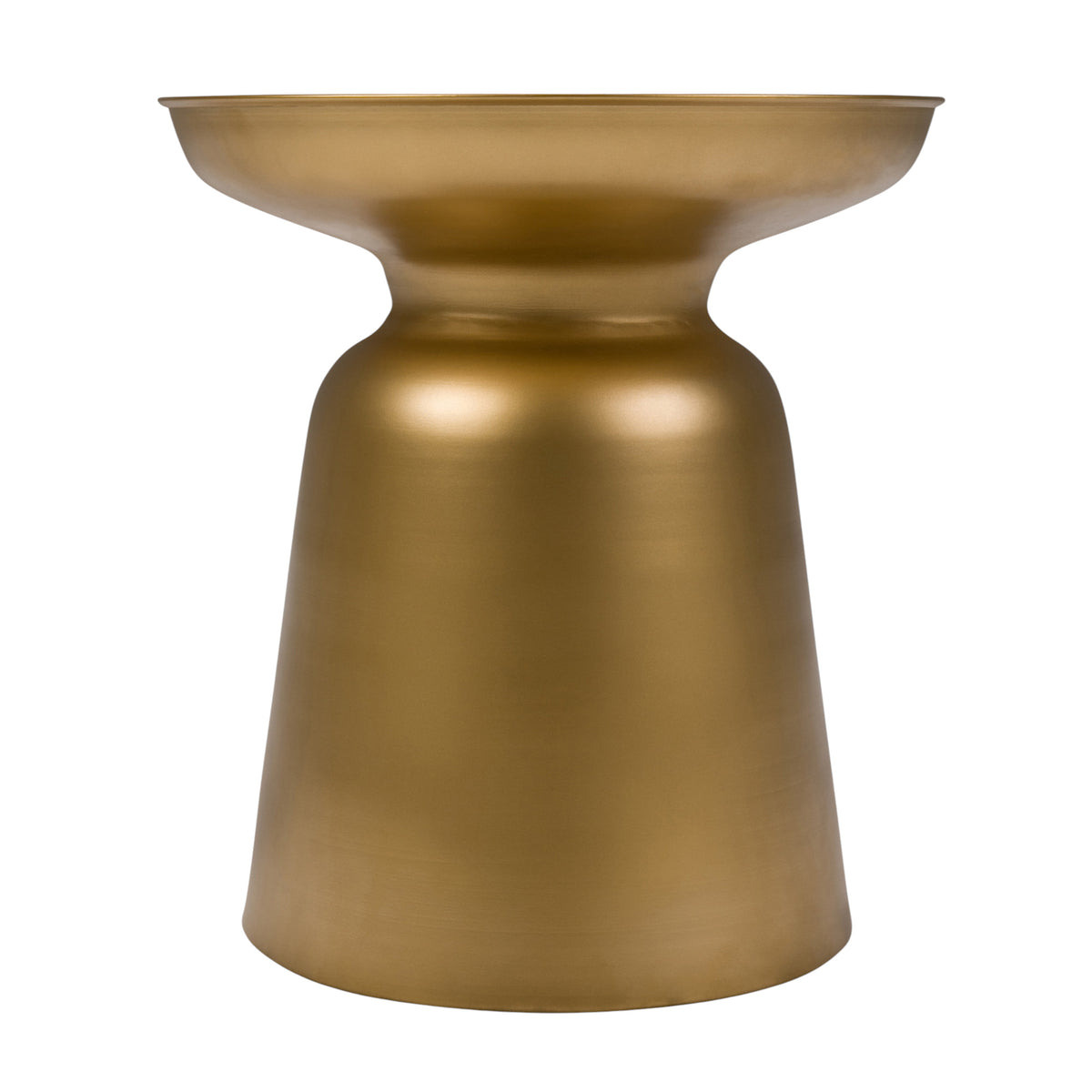 18" Gold Metal Round End Table