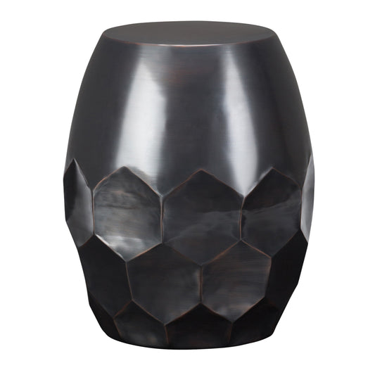 20" Copper Metal Round End Table