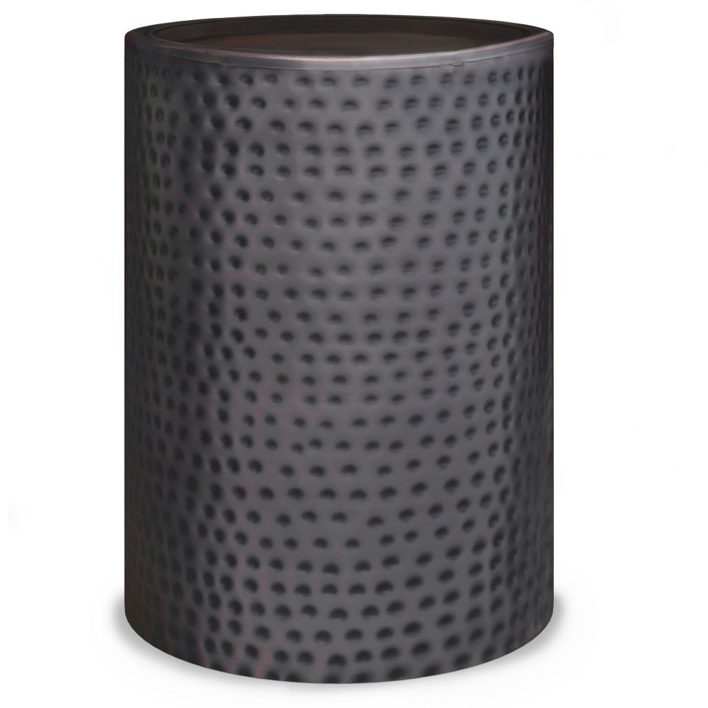 21" Copper Metal Round End Table