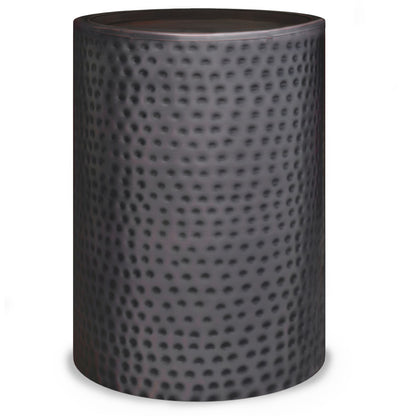 21" Copper Metal Round End Table