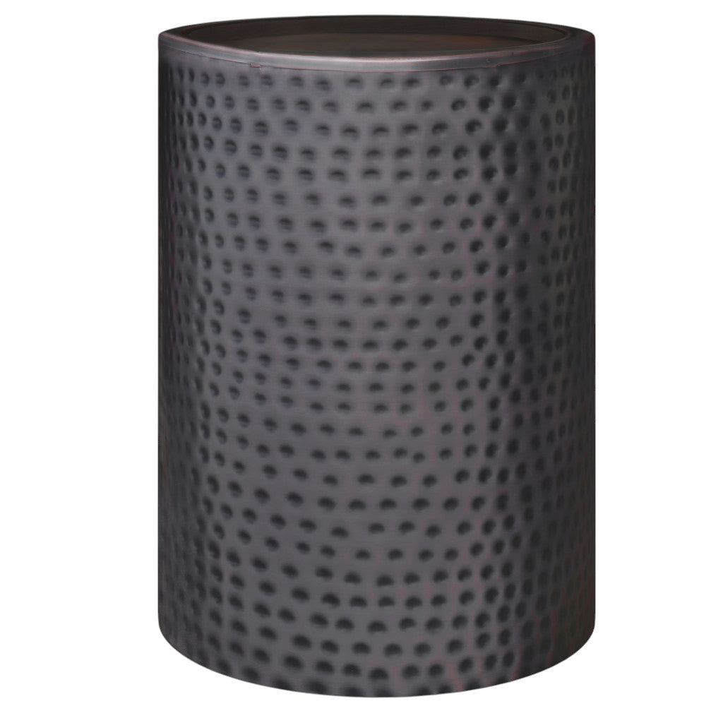21" Copper Metal Round End Table