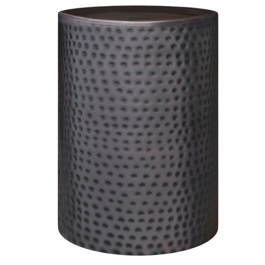21" Copper Metal Round End Table