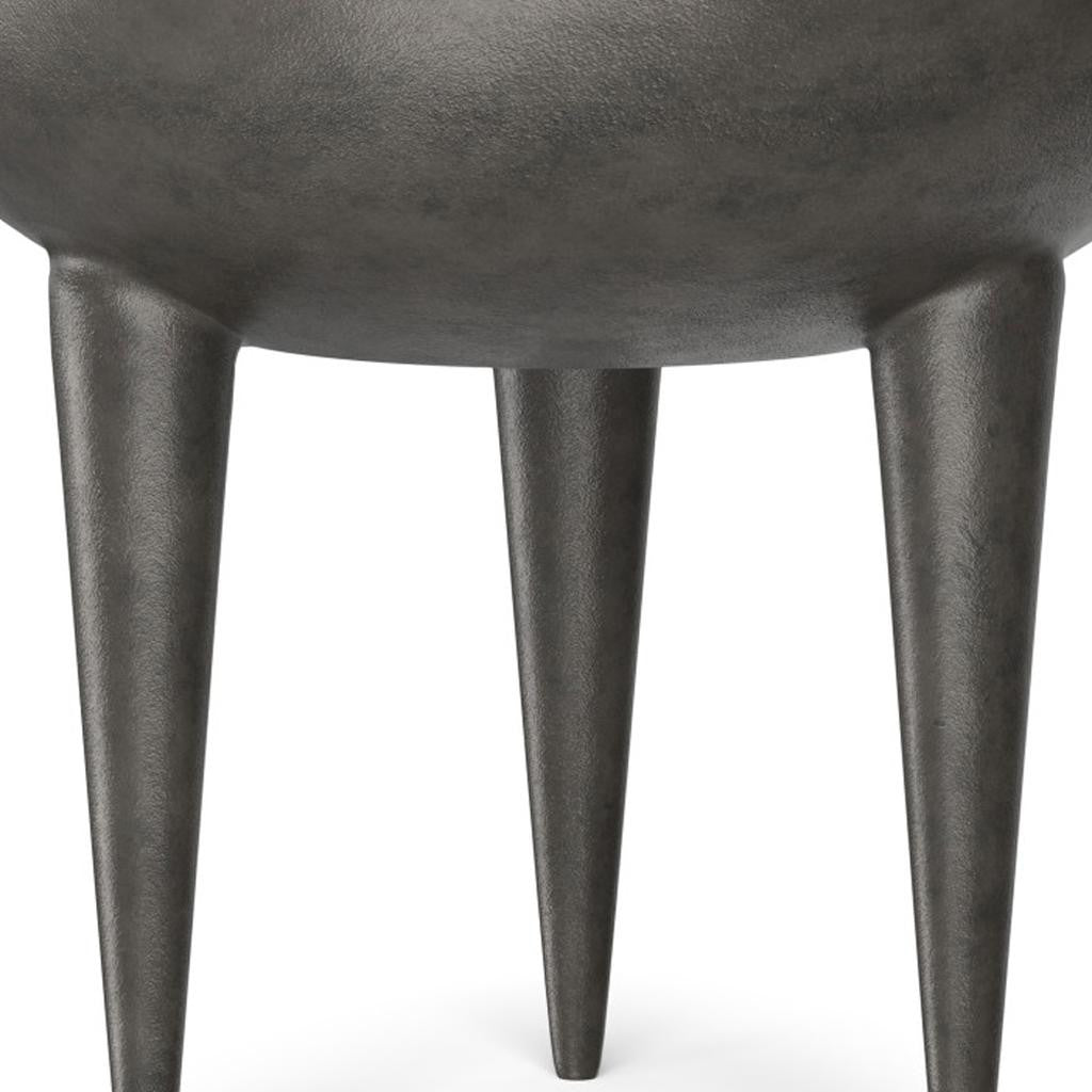 18" Graphite Aluminum Round End Table