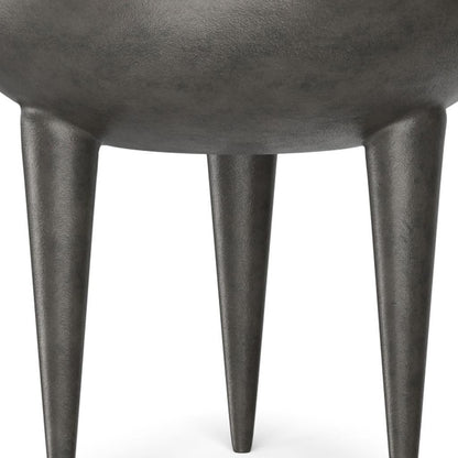 18" Graphite Aluminum Round End Table