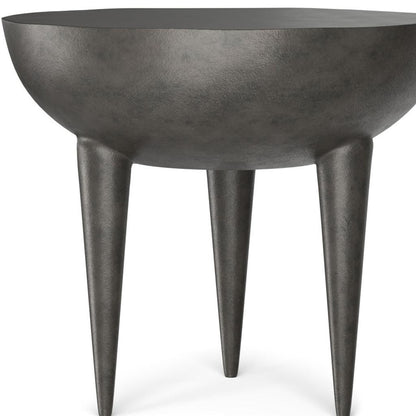 18" Graphite Aluminum Round End Table