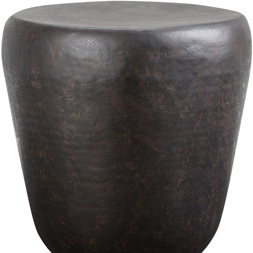 22" Bronze Metal Round End Table