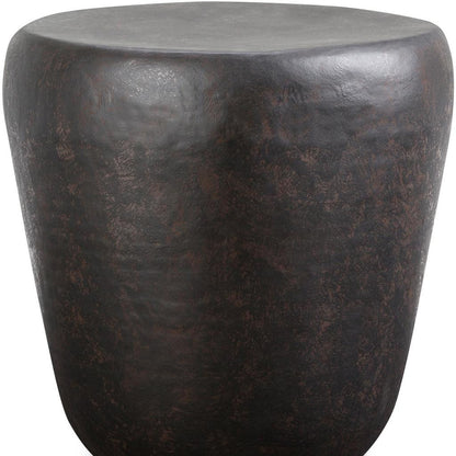 22" Bronze Metal Round End Table