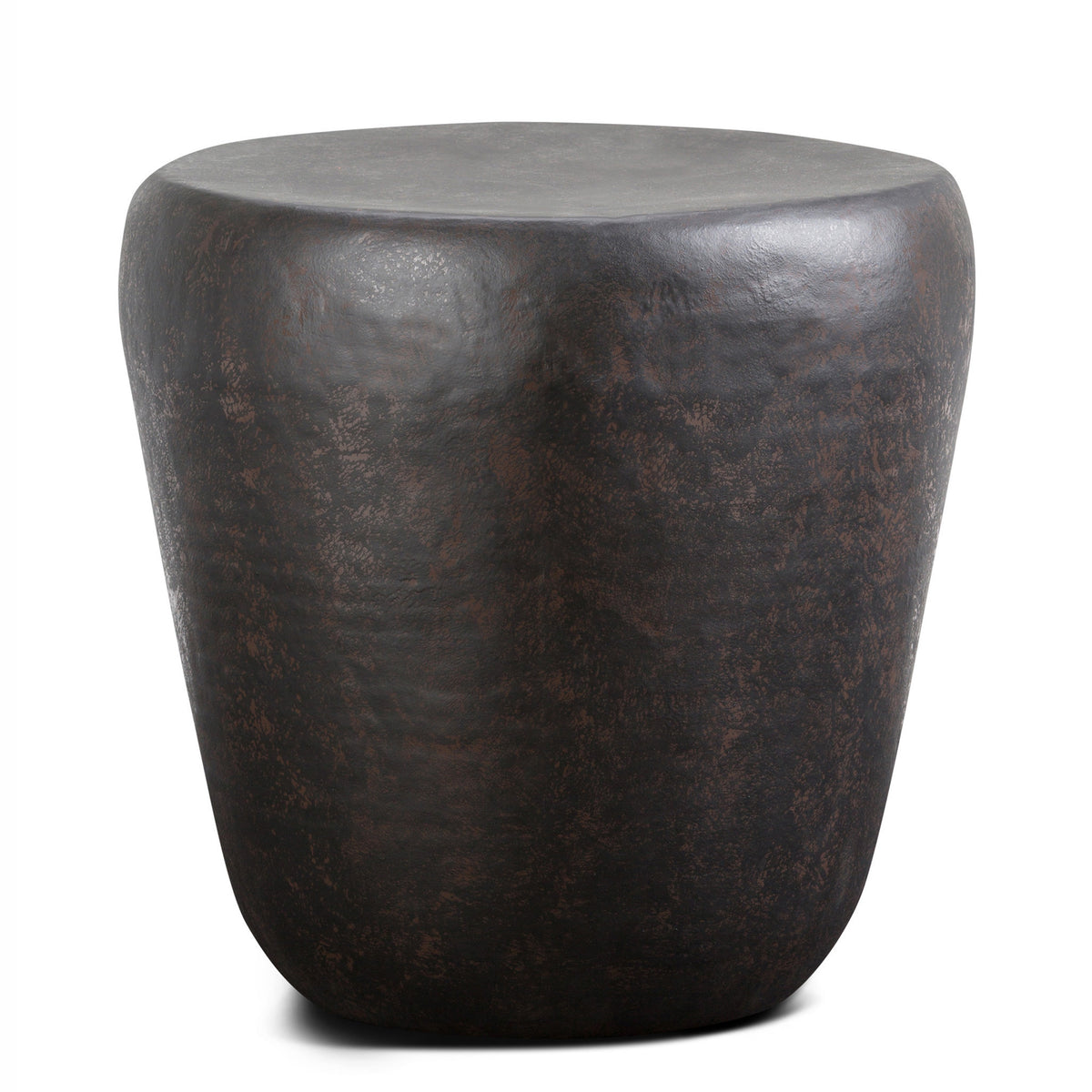 22" Bronze Metal Round End Table