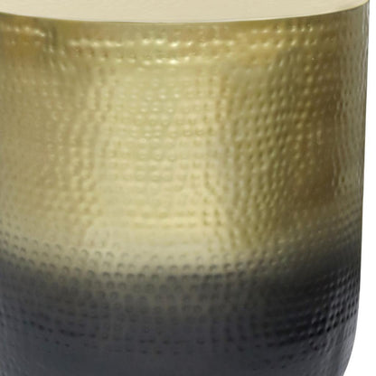 22" Gold Metal Round End Table