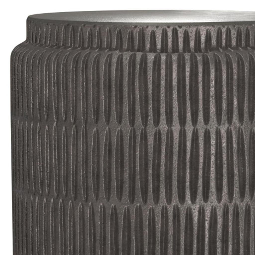 22" Graphite Aluminum Round End Table