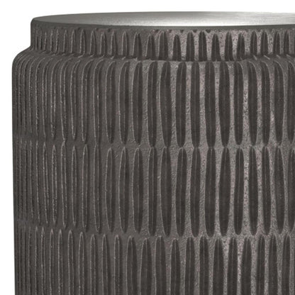 22" Graphite Aluminum Round End Table
