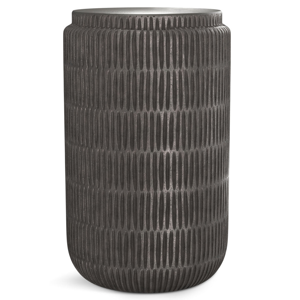 22" Graphite Aluminum Round End Table
