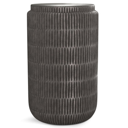 22" Graphite Aluminum Round End Table