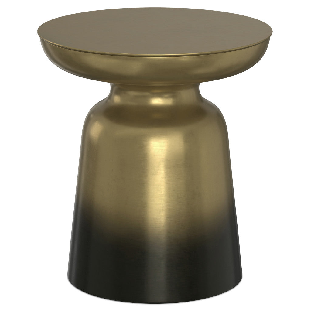 18" Gold Metal Round End Table