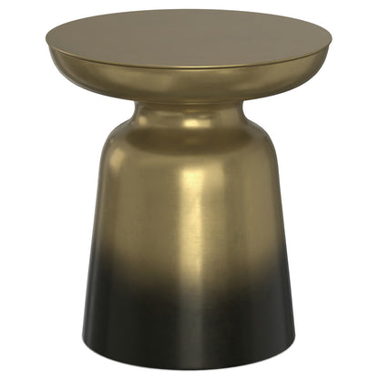 18" Gold Metal Round End Table