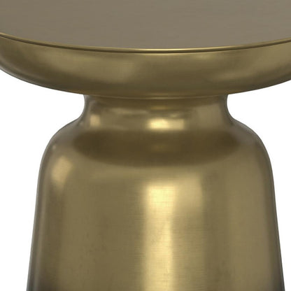 18" Gold Metal Round End Table