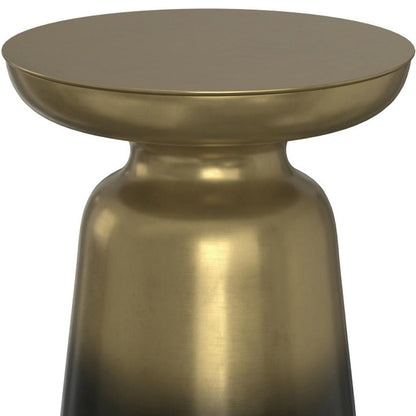 18" Gold Metal Round End Table