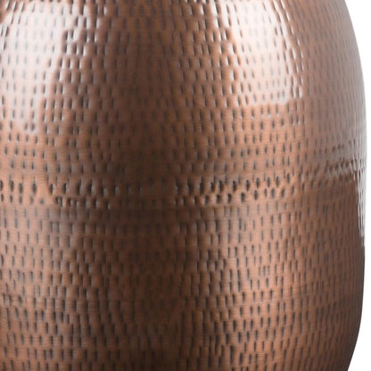 21" Copper Metal Round End Table