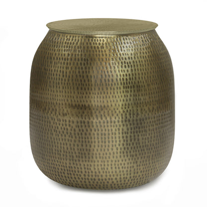 21" Gold Metal Round End Table