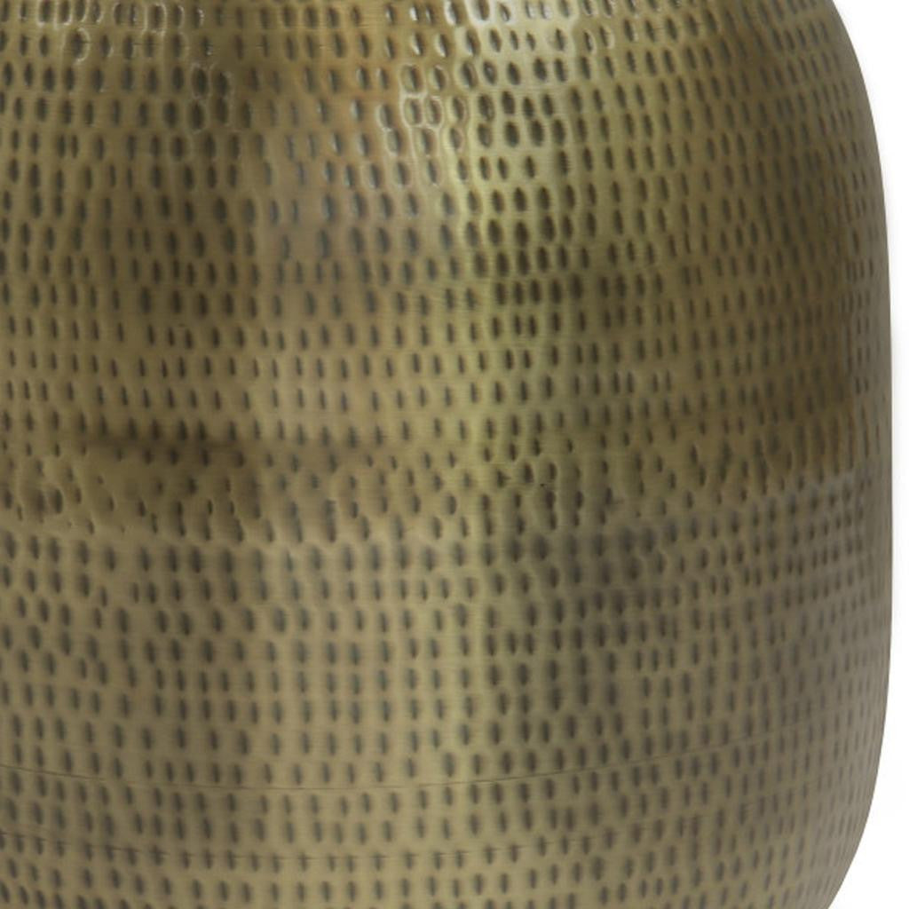 21" Gold Metal Round End Table