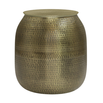 21" Gold Metal Round End Table