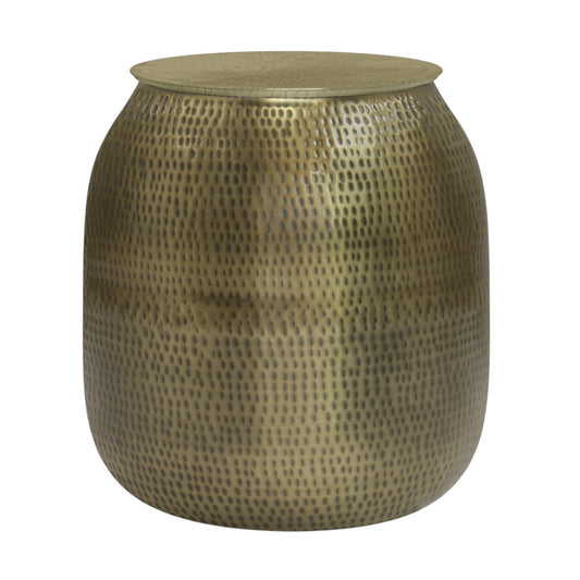 21" Gold Metal Round End Table