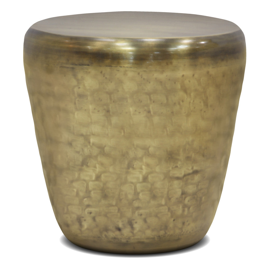 22" Gold Metal Round End Table