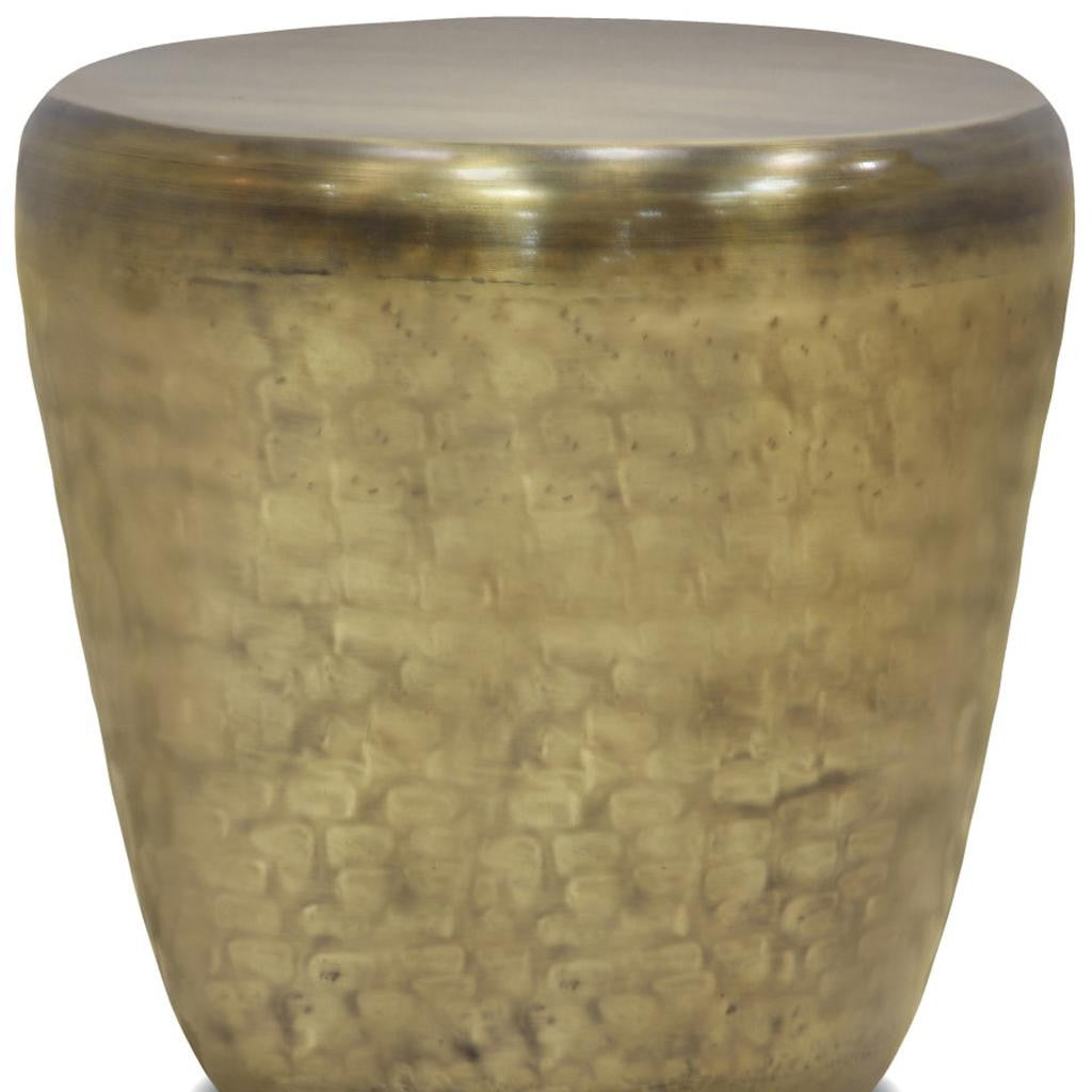 22" Gold Metal Round End Table