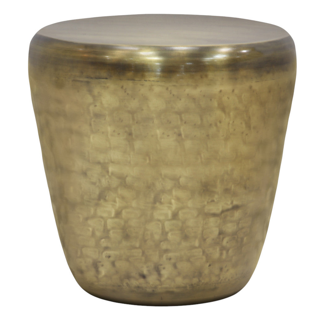 22" Gold Metal Round End Table