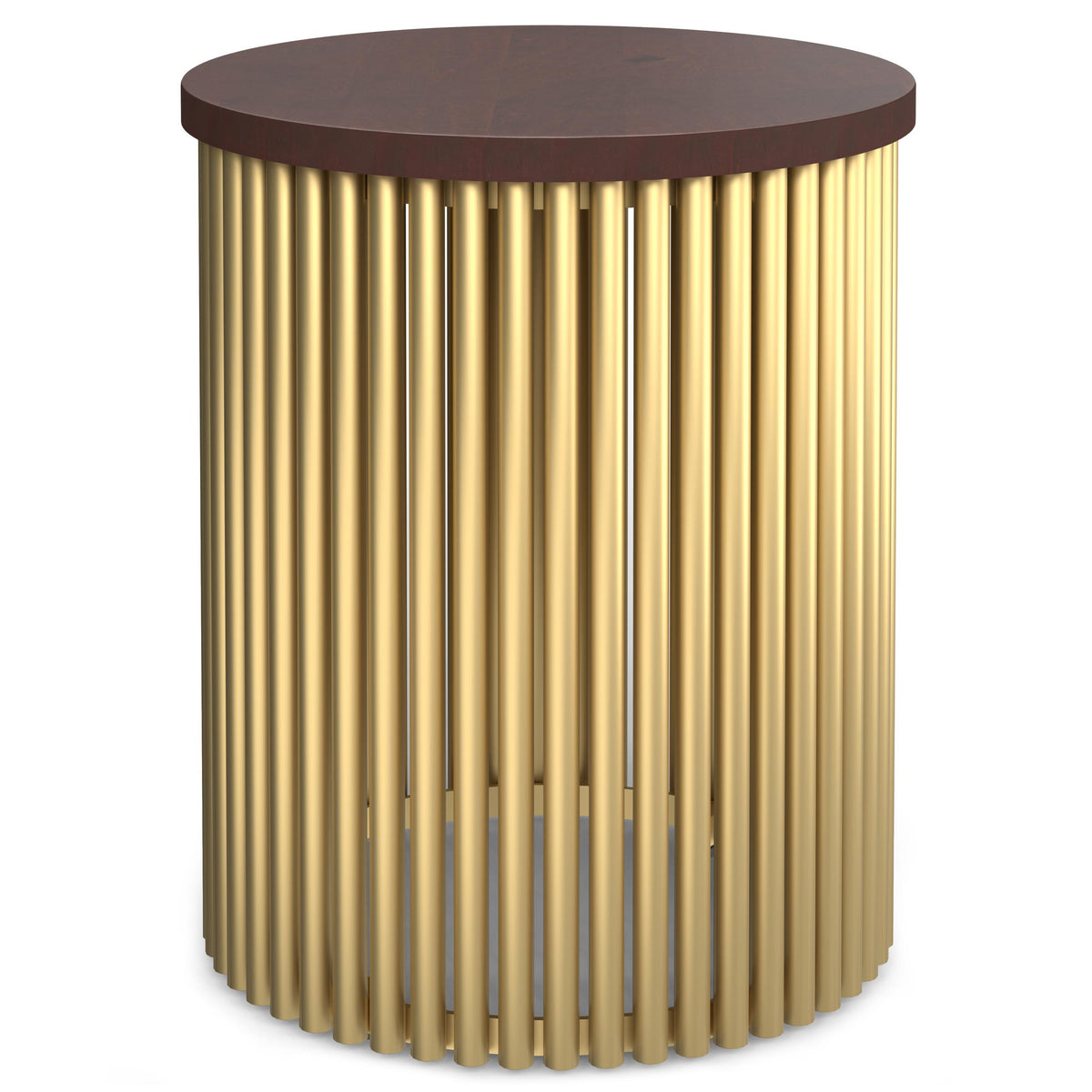 21" Gold Metal Round End Table