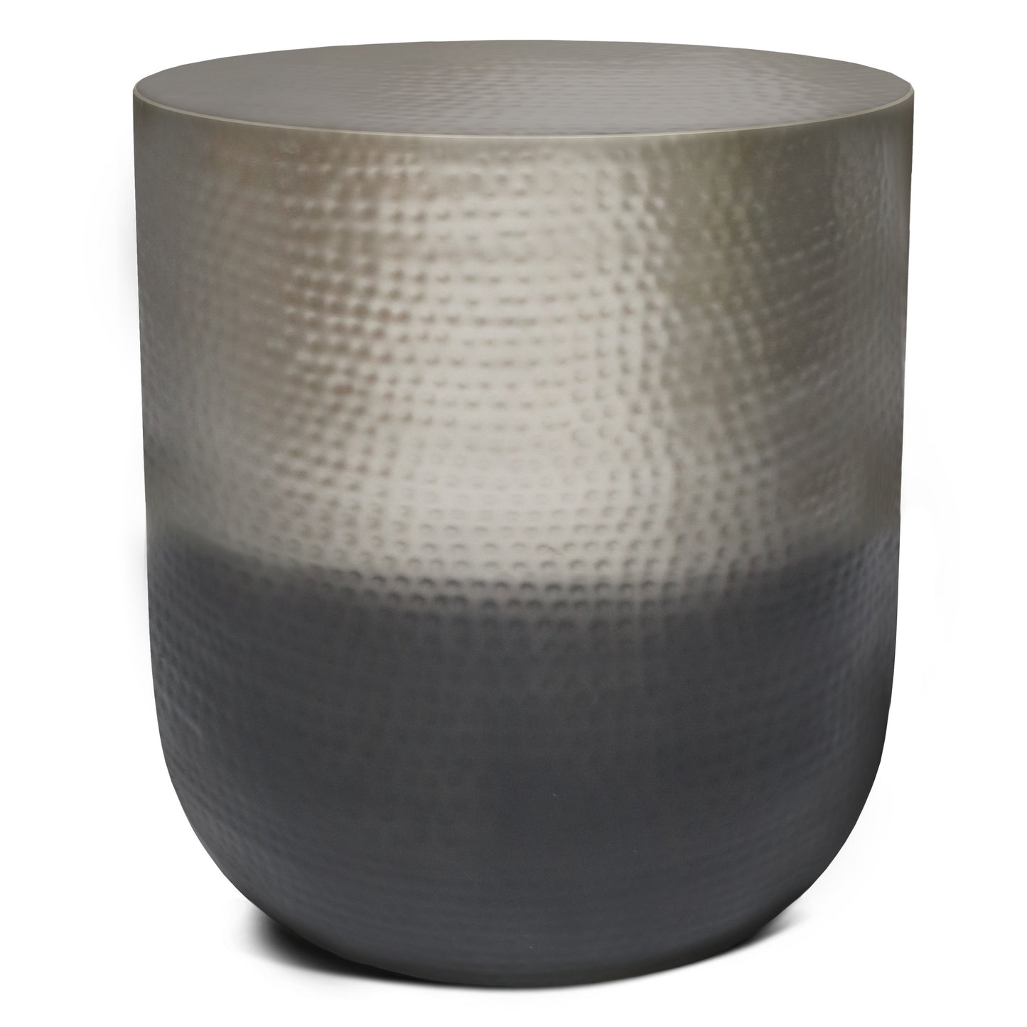 22" Silver Metal Round End Table