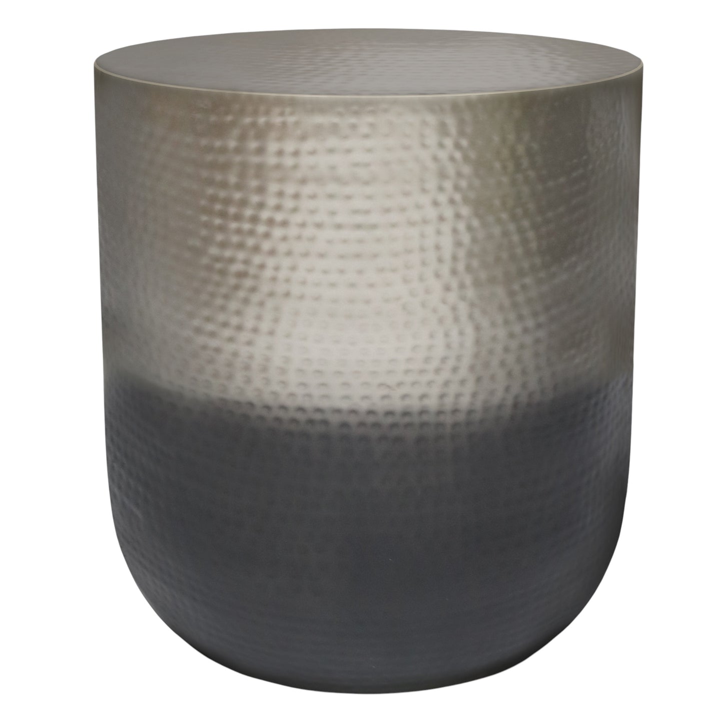 22" Silver Metal Round End Table