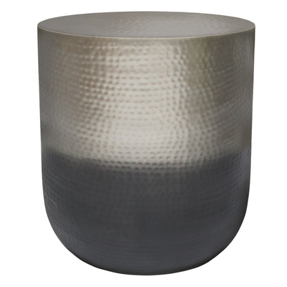 22" Silver Metal Round End Table