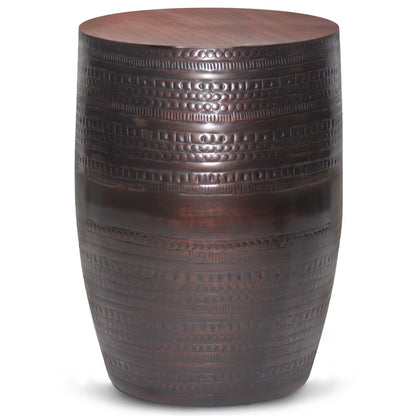 20" Bronze Metal Round End Table
