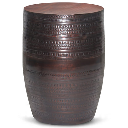 20" Bronze Metal Round End Table