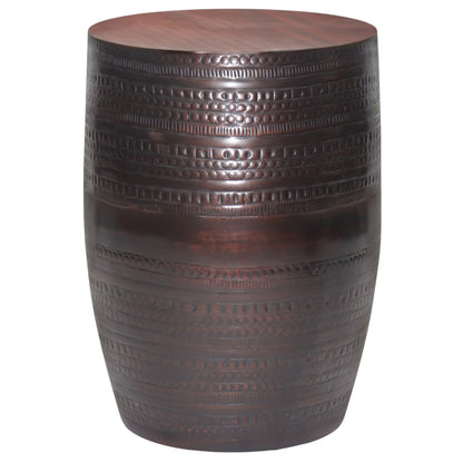 20" Bronze Metal Round End Table