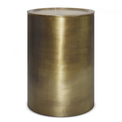 21" Gold Metal Round End Table