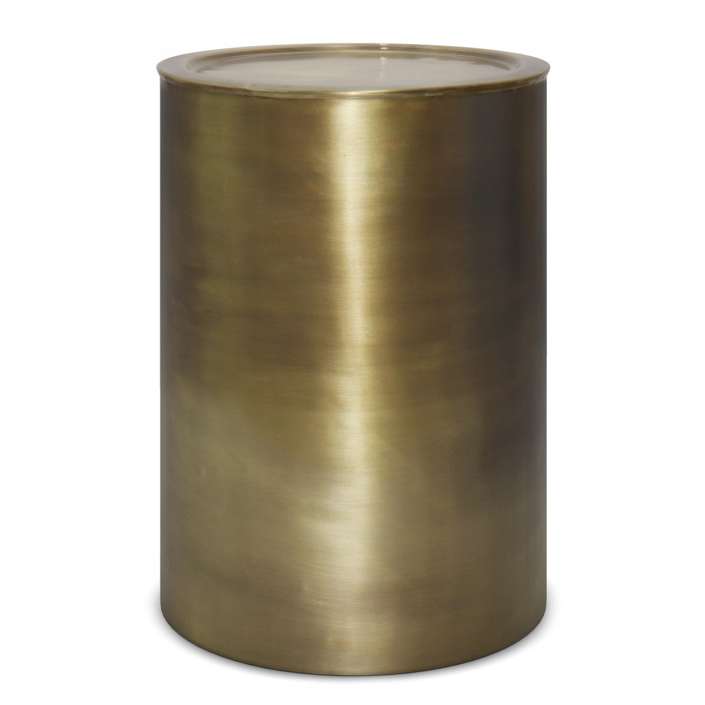 21" Gold Metal Round End Table