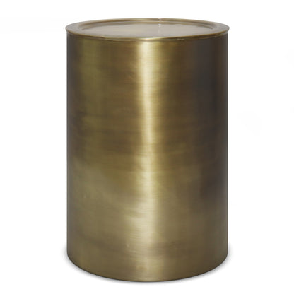21" Gold Metal Round End Table