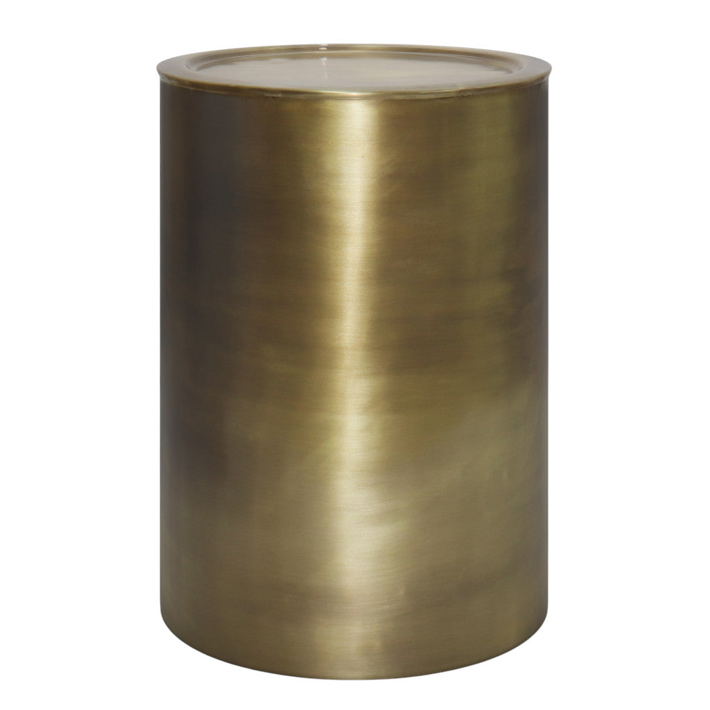 21" Gold Metal Round End Table