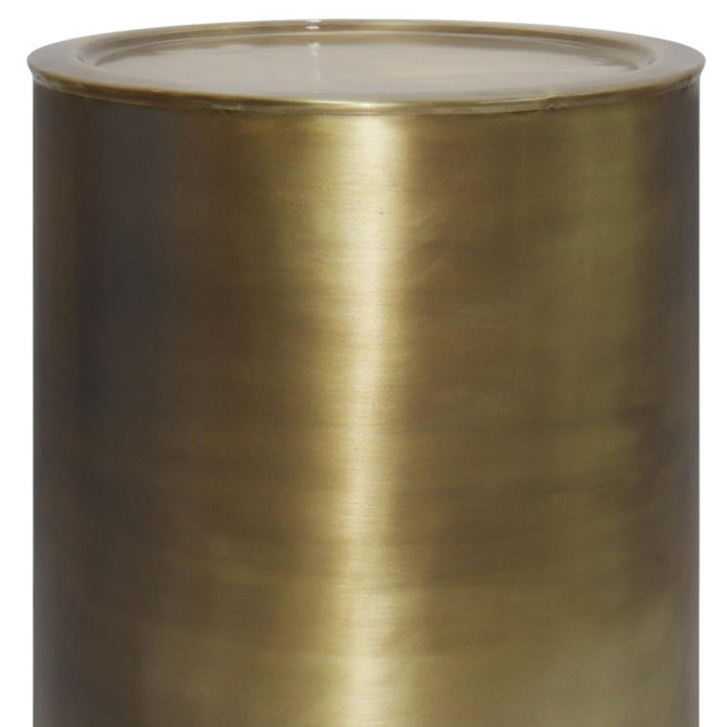21" Gold Metal Round End Table