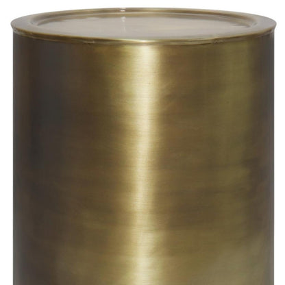 21" Gold Metal Round End Table