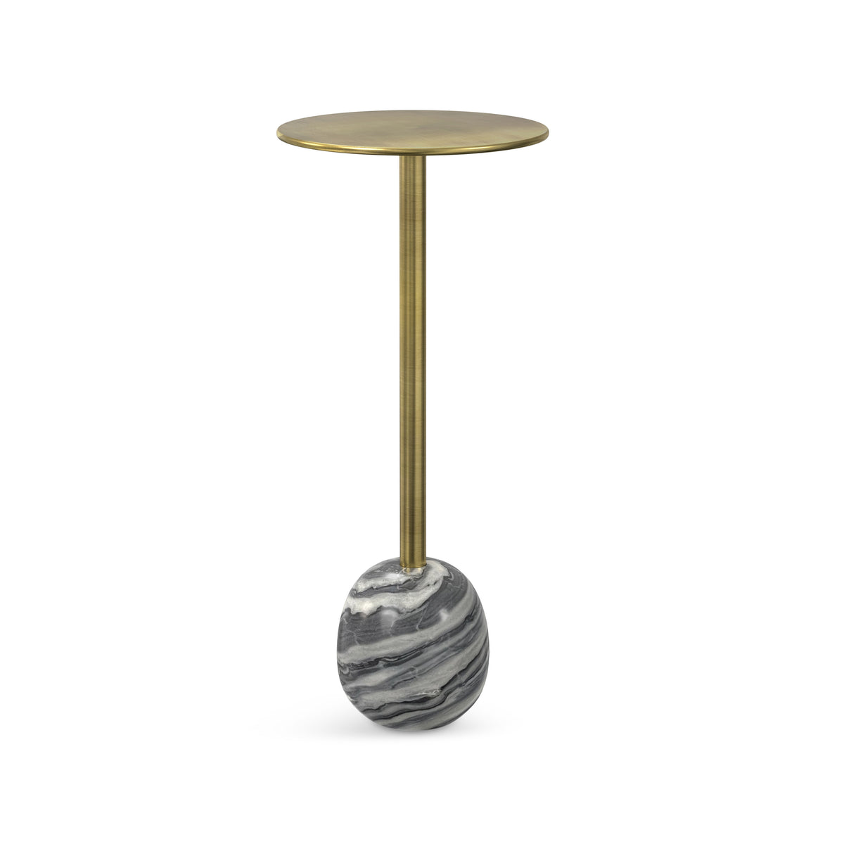 23" Gold Metal Round End Table