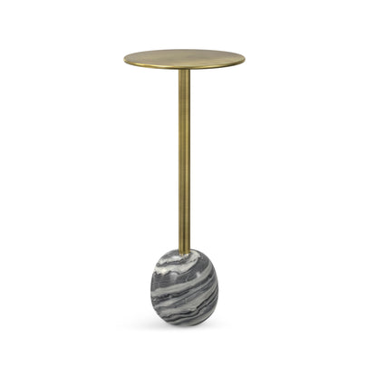 23" Gold Metal Round End Table