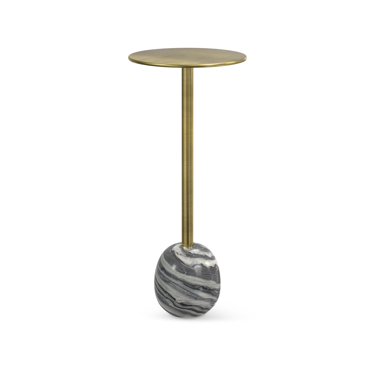 23" Gold Metal Round End Table