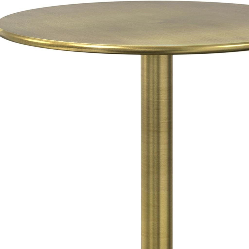 23" Gold Metal Round End Table