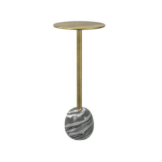 23" Gold Metal Round End Table