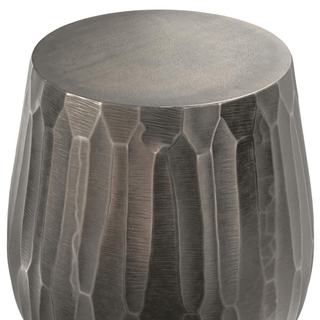 20" Graphite Aluminum Round End Table