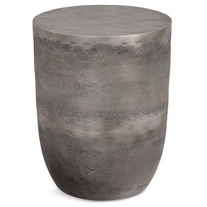 20" Silver Aluminum Round End Table