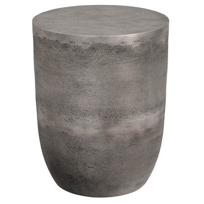 20" Silver Aluminum Round End Table